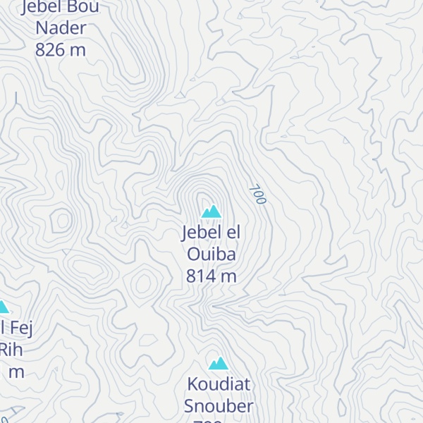 Map of Jebel el Ouiba