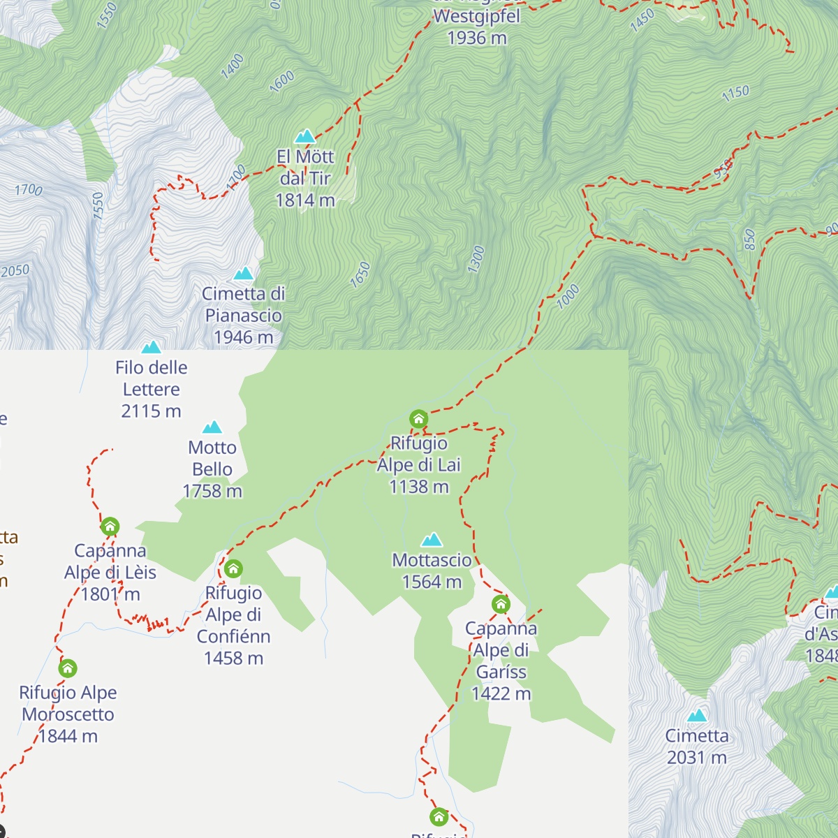 Rifugio Alpe di Lai map
