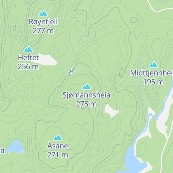 Map of Sjømannsheia