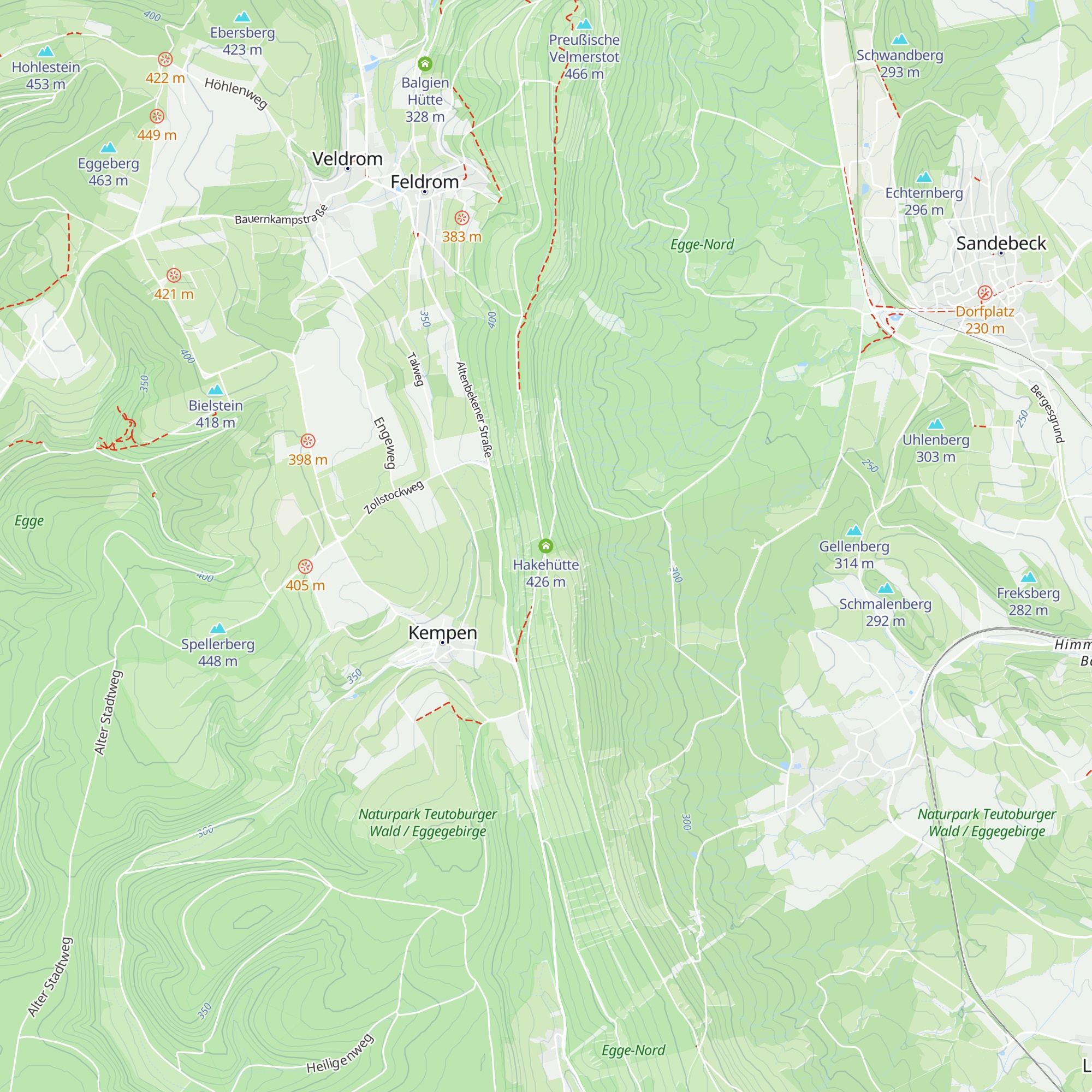 Hakehütte map
