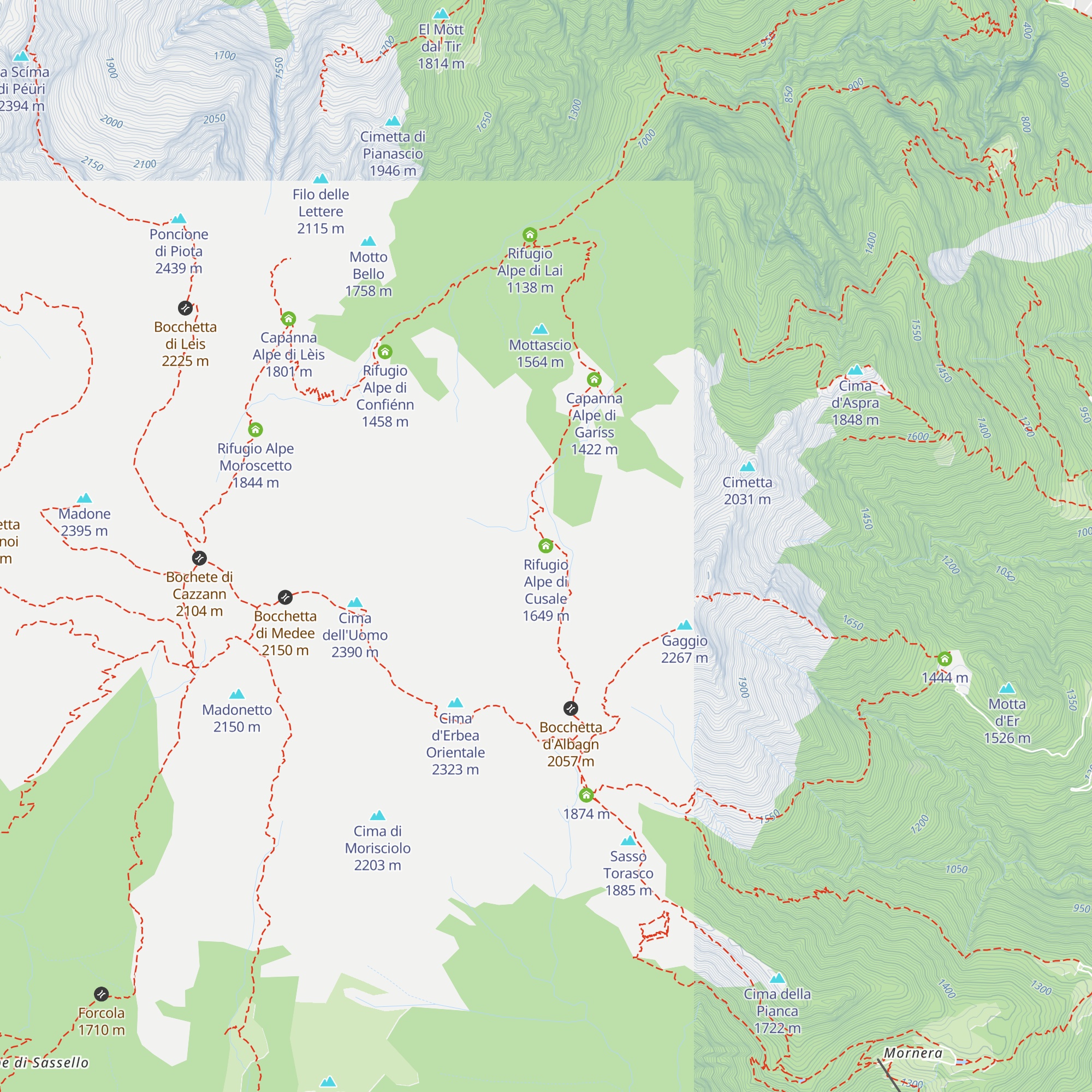 Rifugio Alpe di Cusale map
