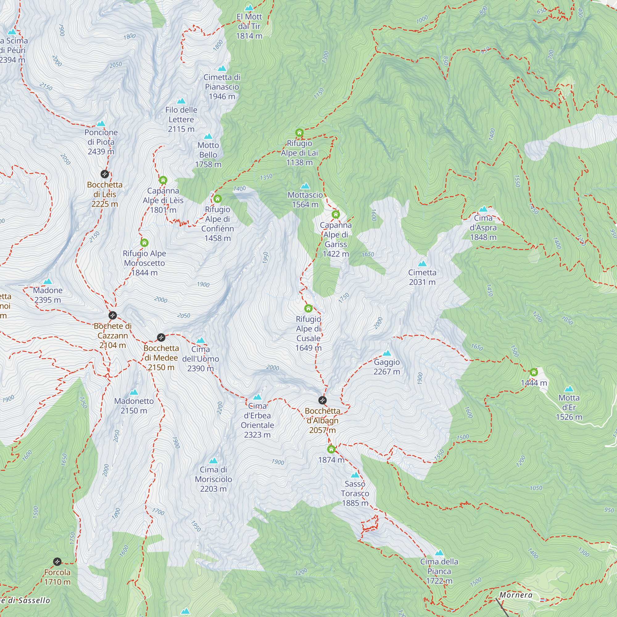 Rifugio Alpe di Cusale map