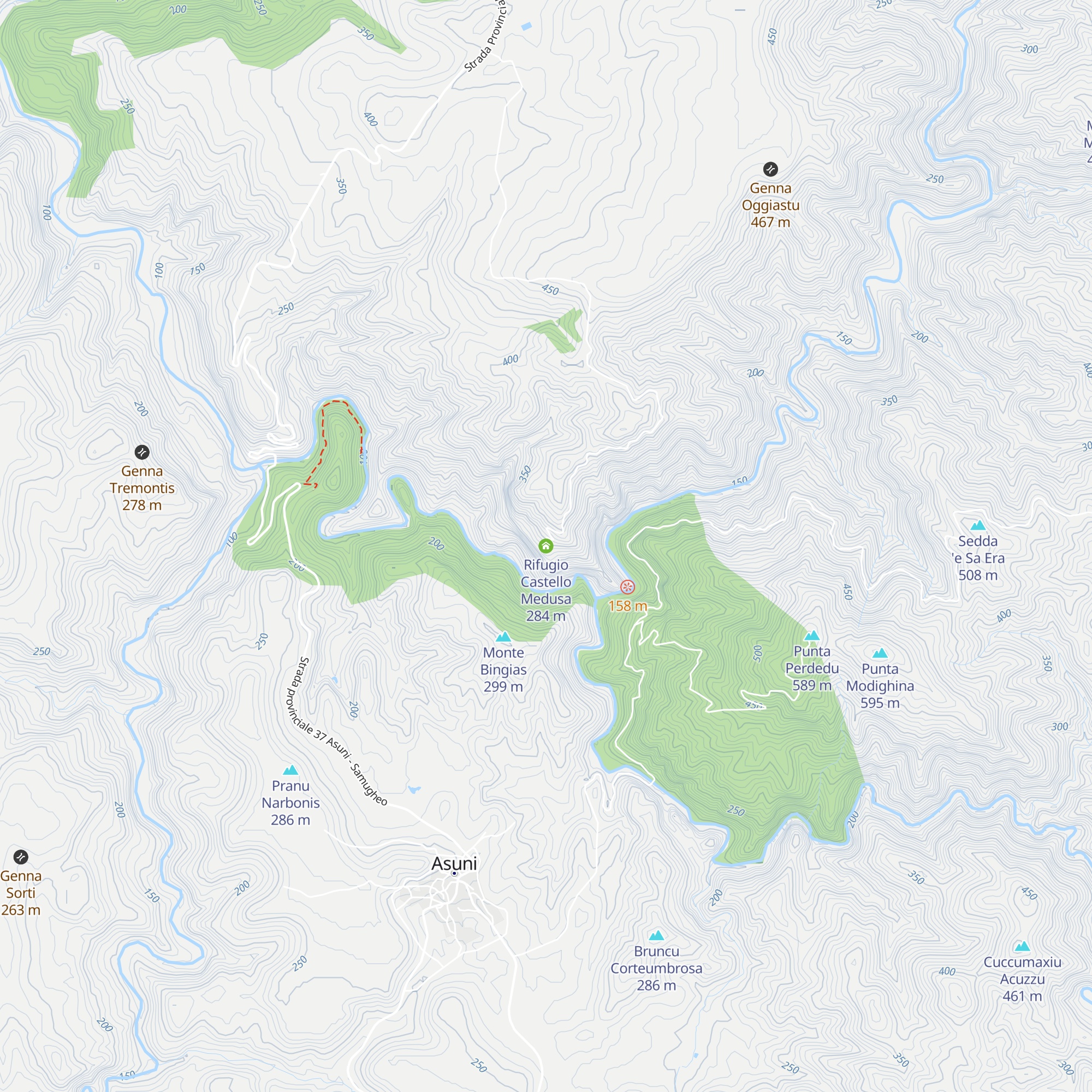 Rifugio Castello Medusa map