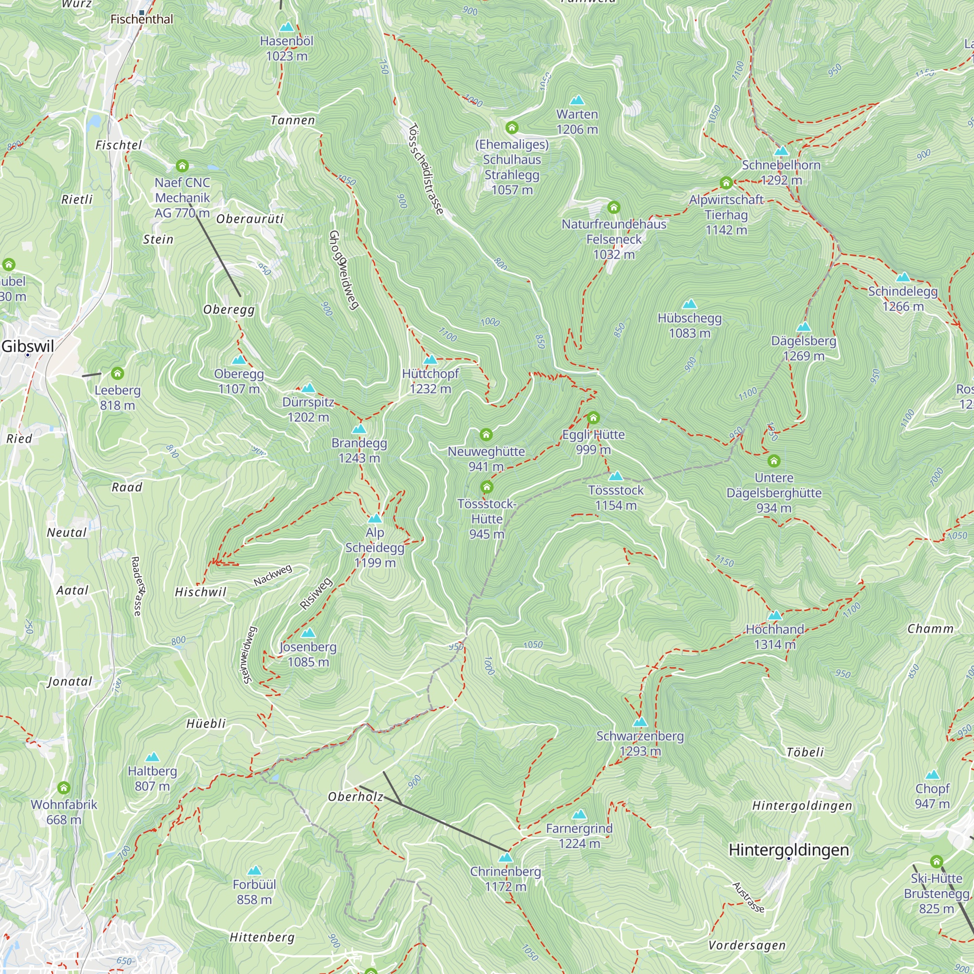 Tössstock-Hütte map
