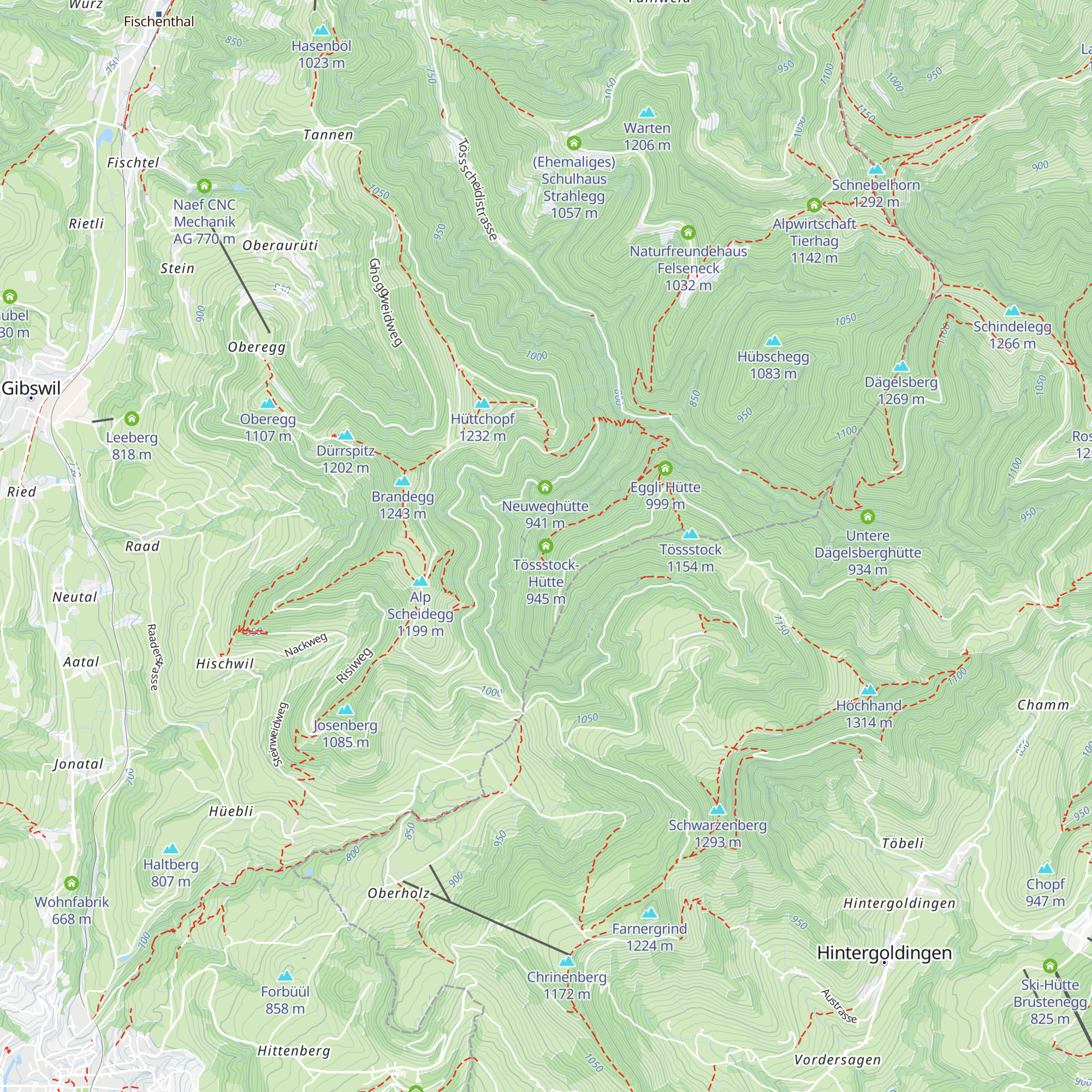 Tössstock-Hütte map