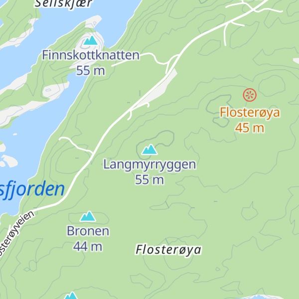 Map of Langmyrryggen