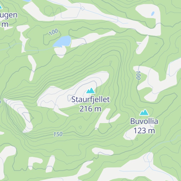 Map of Staurfjellet