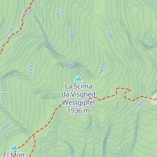 Map of La Scíma da Visghéd Westgipfel