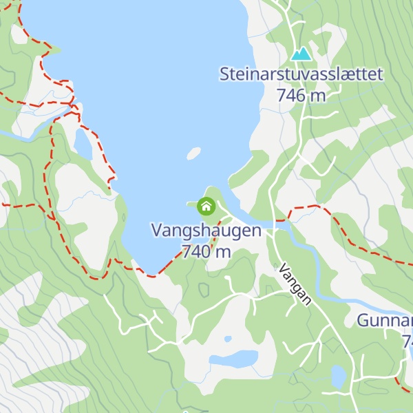 Map of Vangshaugen