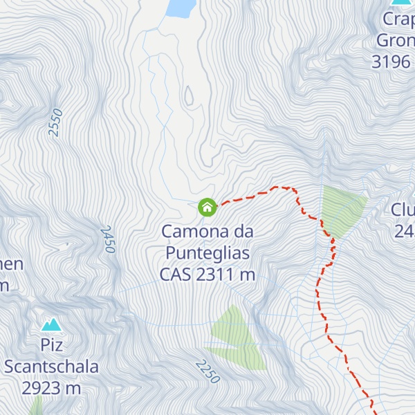 Map of Camona da Punteglias CAS