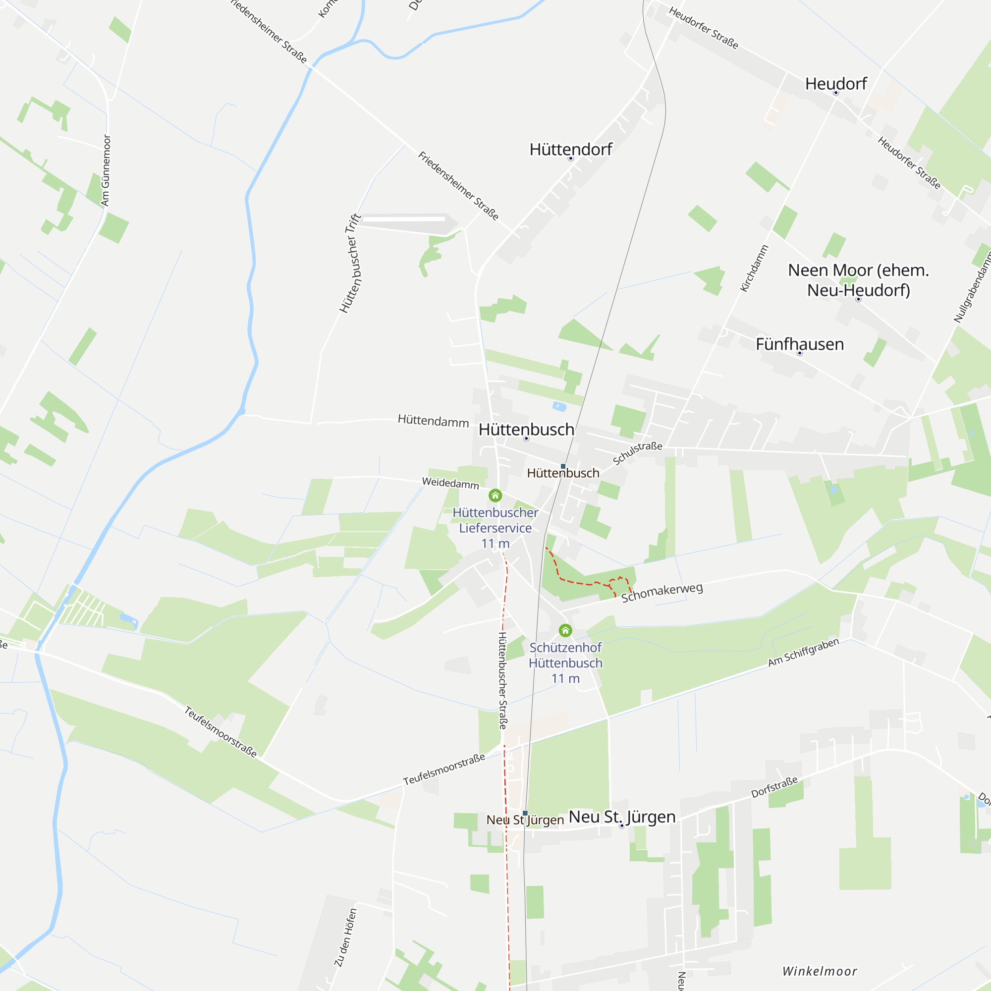 Hüttenbuscher Lieferservice map