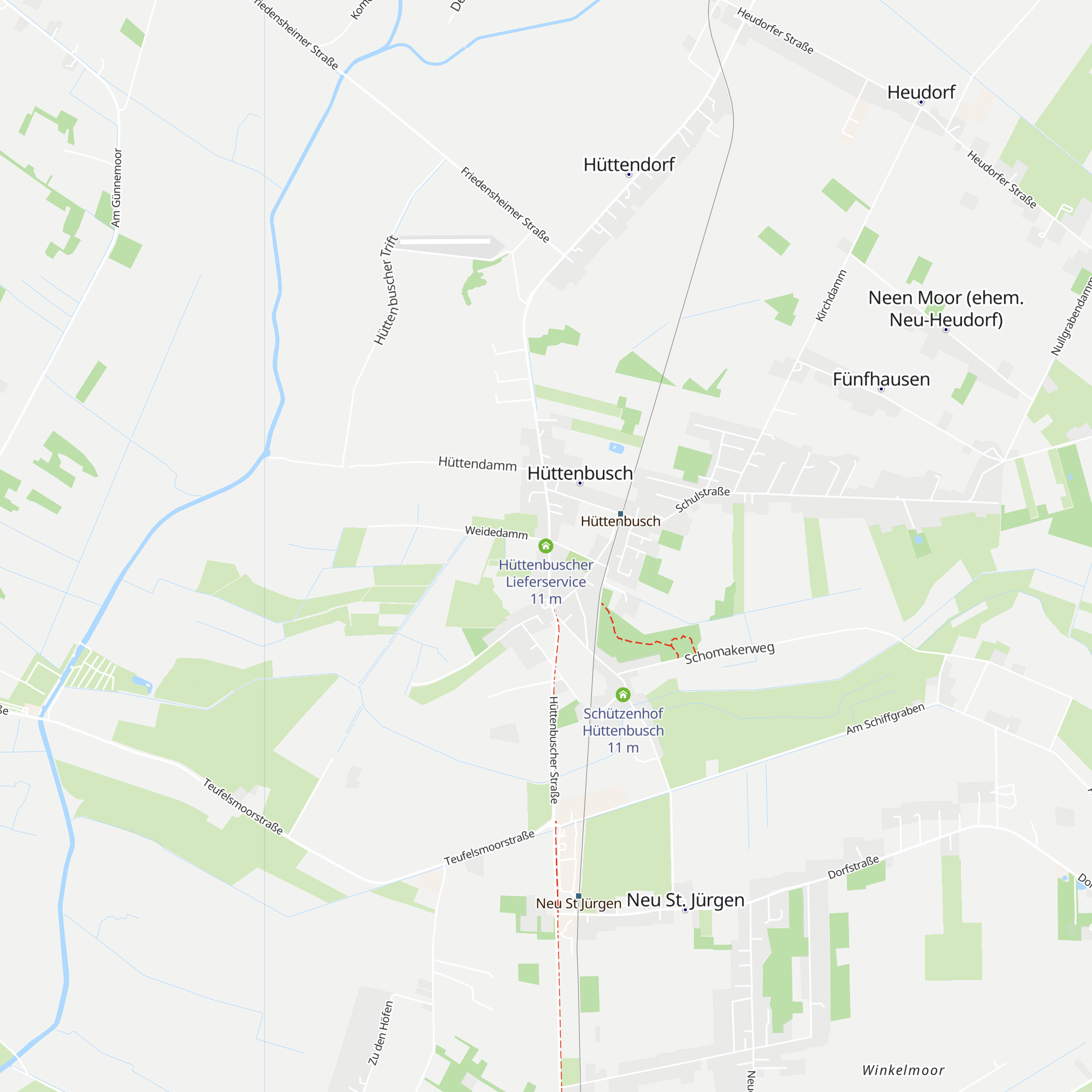 Hüttenbuscher Lieferservice map