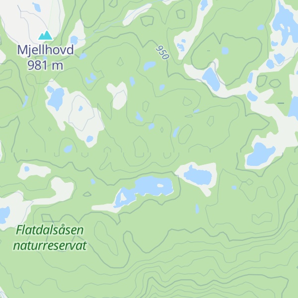 Map of Flatdalsåsen