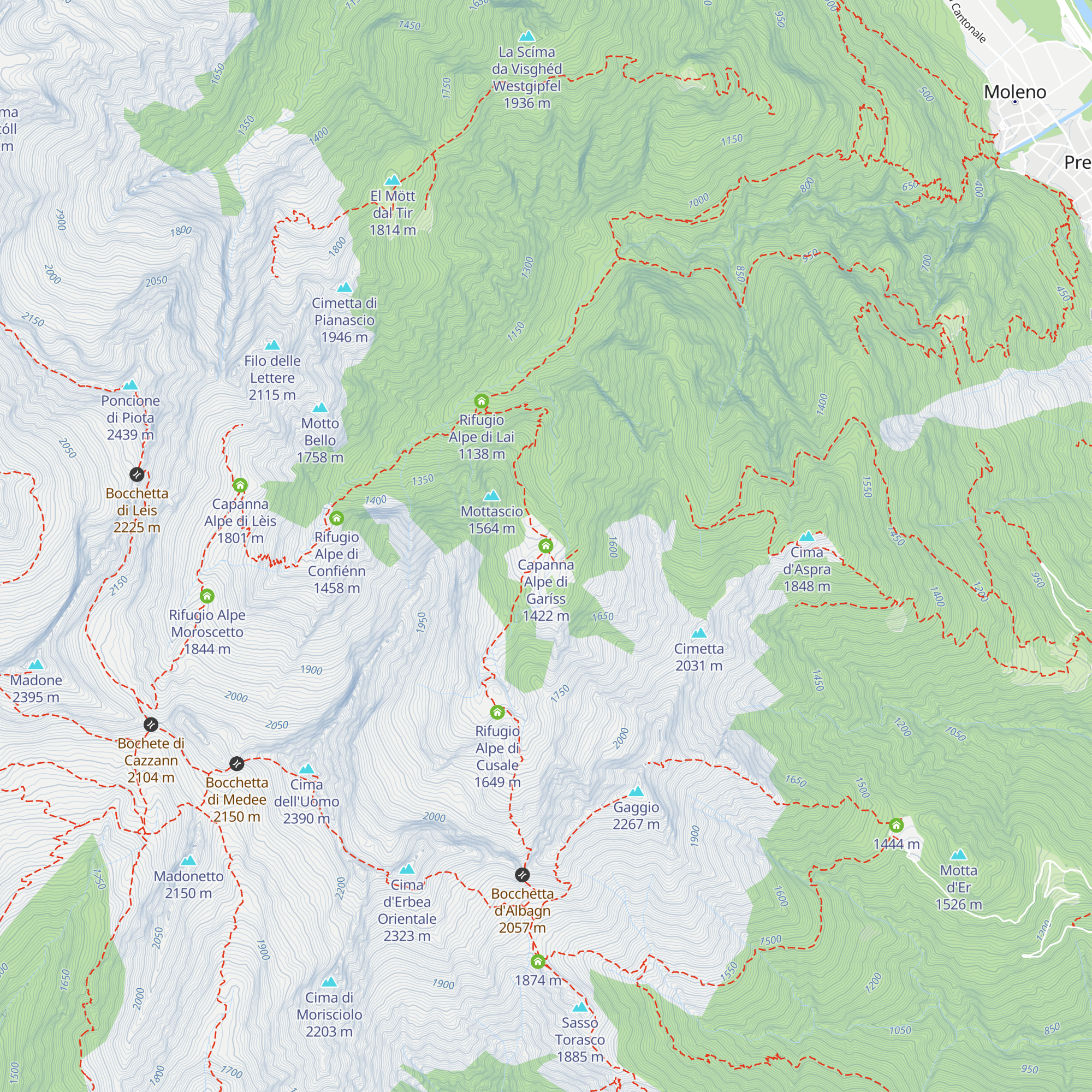 Capanna Alpe di Garíss map