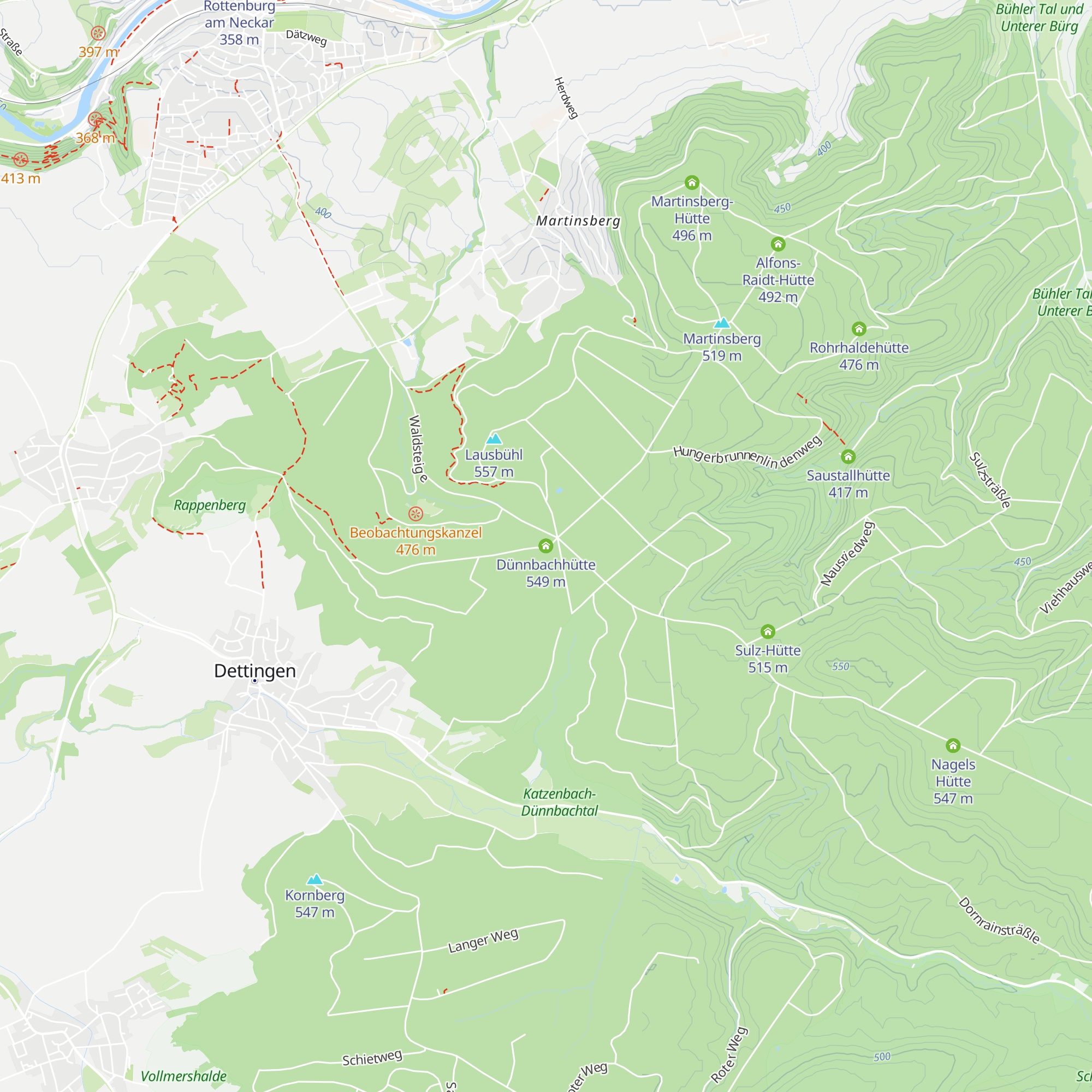 Dünnbachhütte map