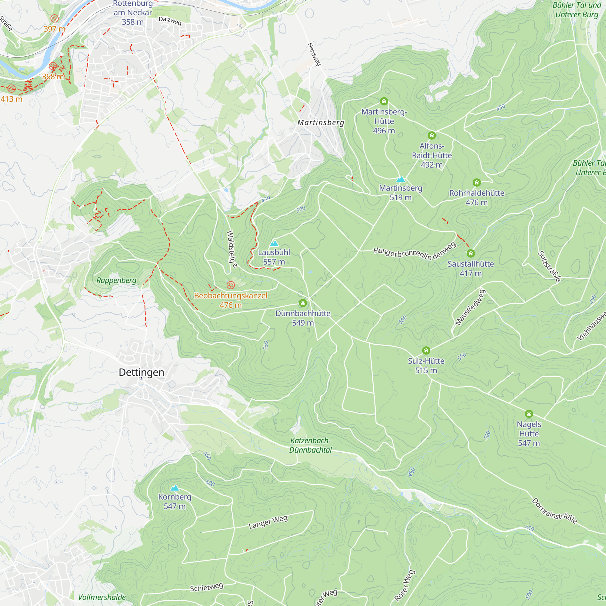Dünnbachhütte map