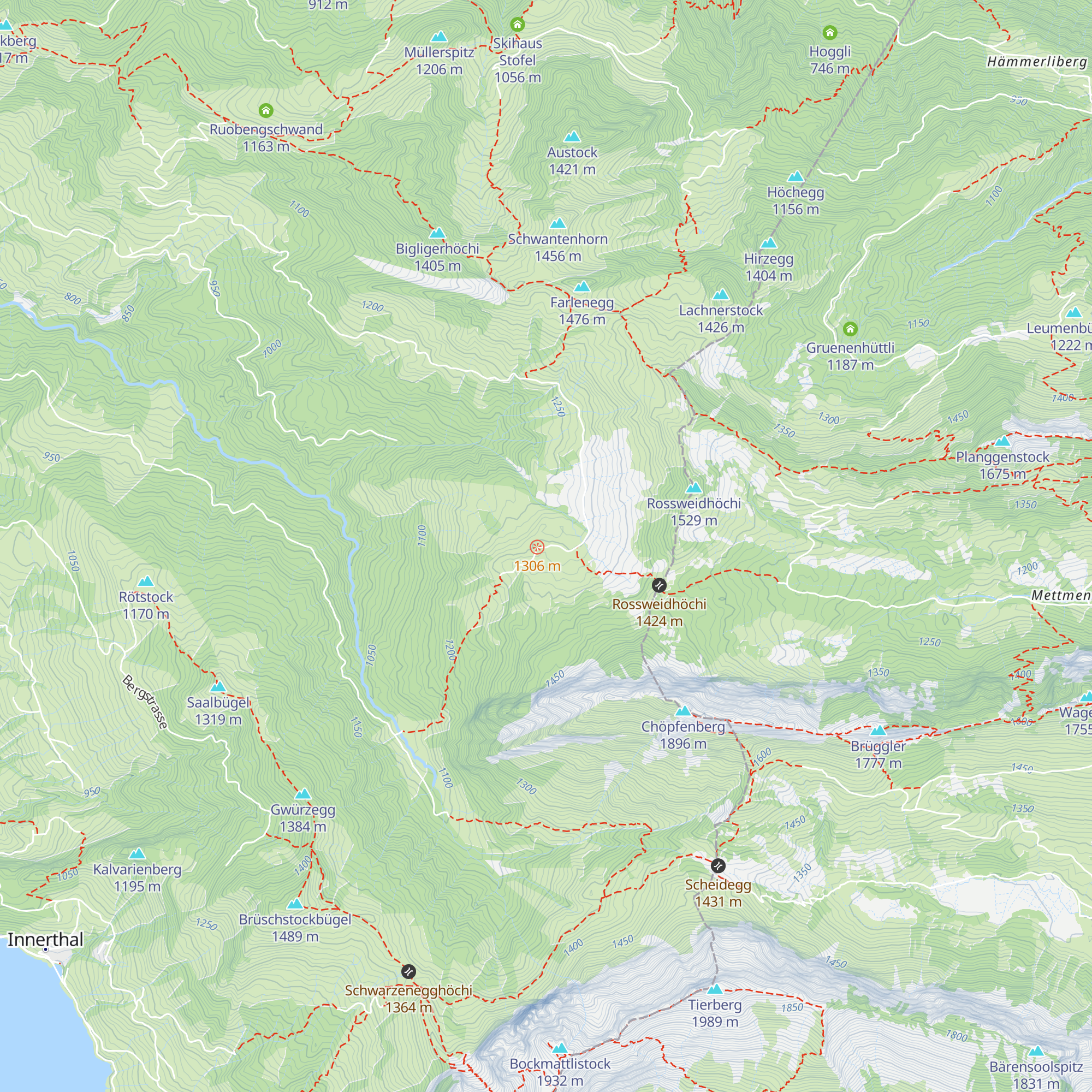 Alphütte Gross Feldrederten map