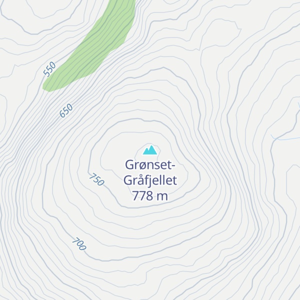 Map of Grønset-Gråfjellet
