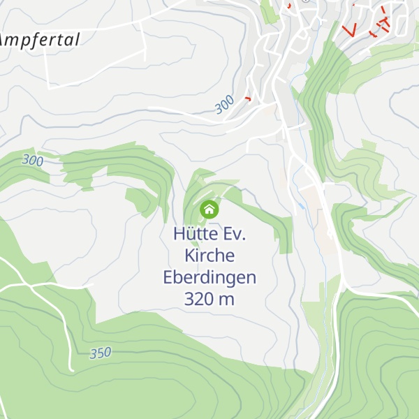 Map of Hütte Ev. Kirche Eberdingen
