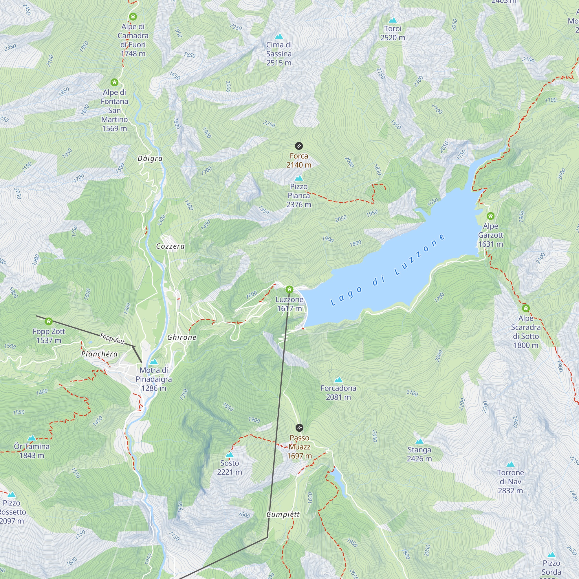 Luzzone map