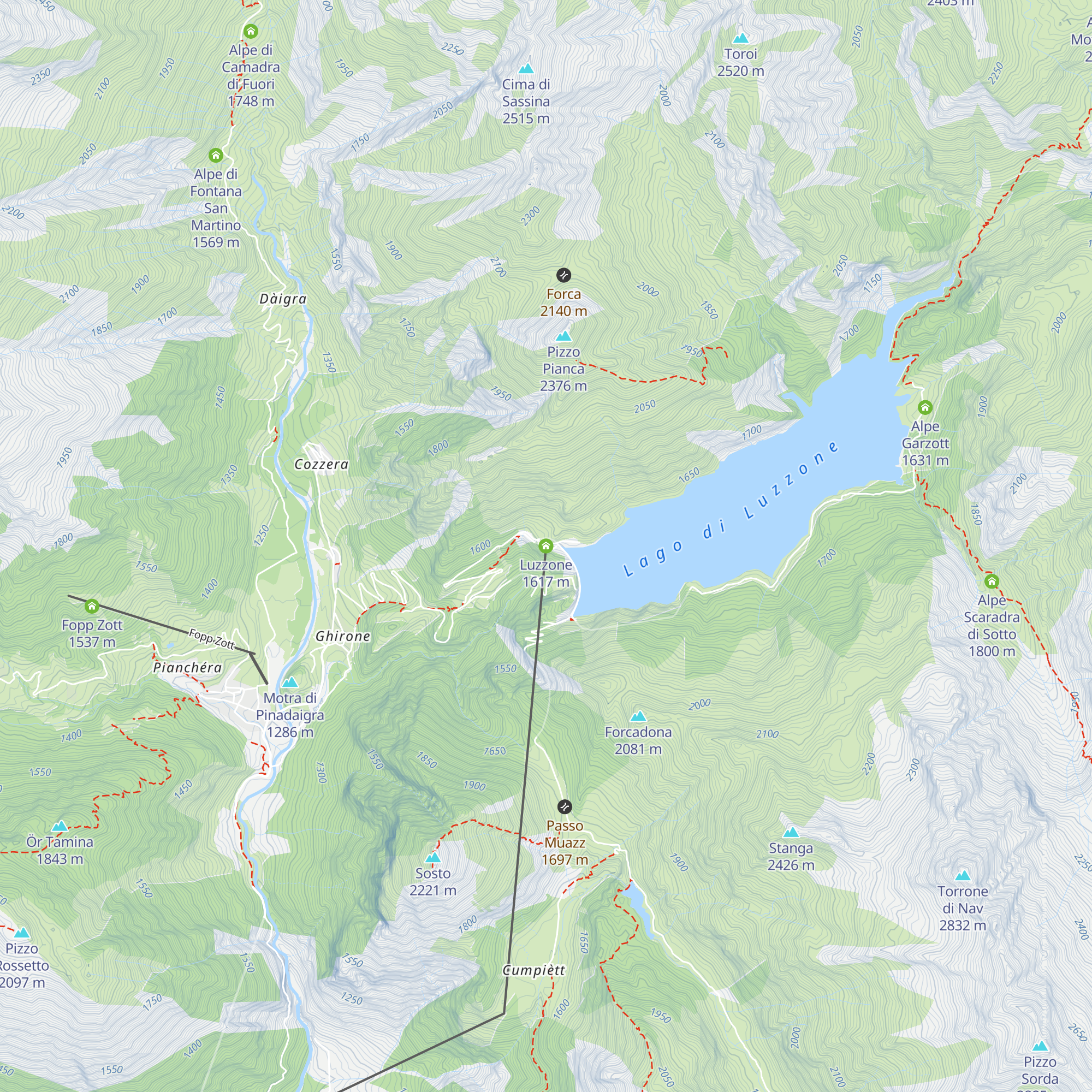 Luzzone map