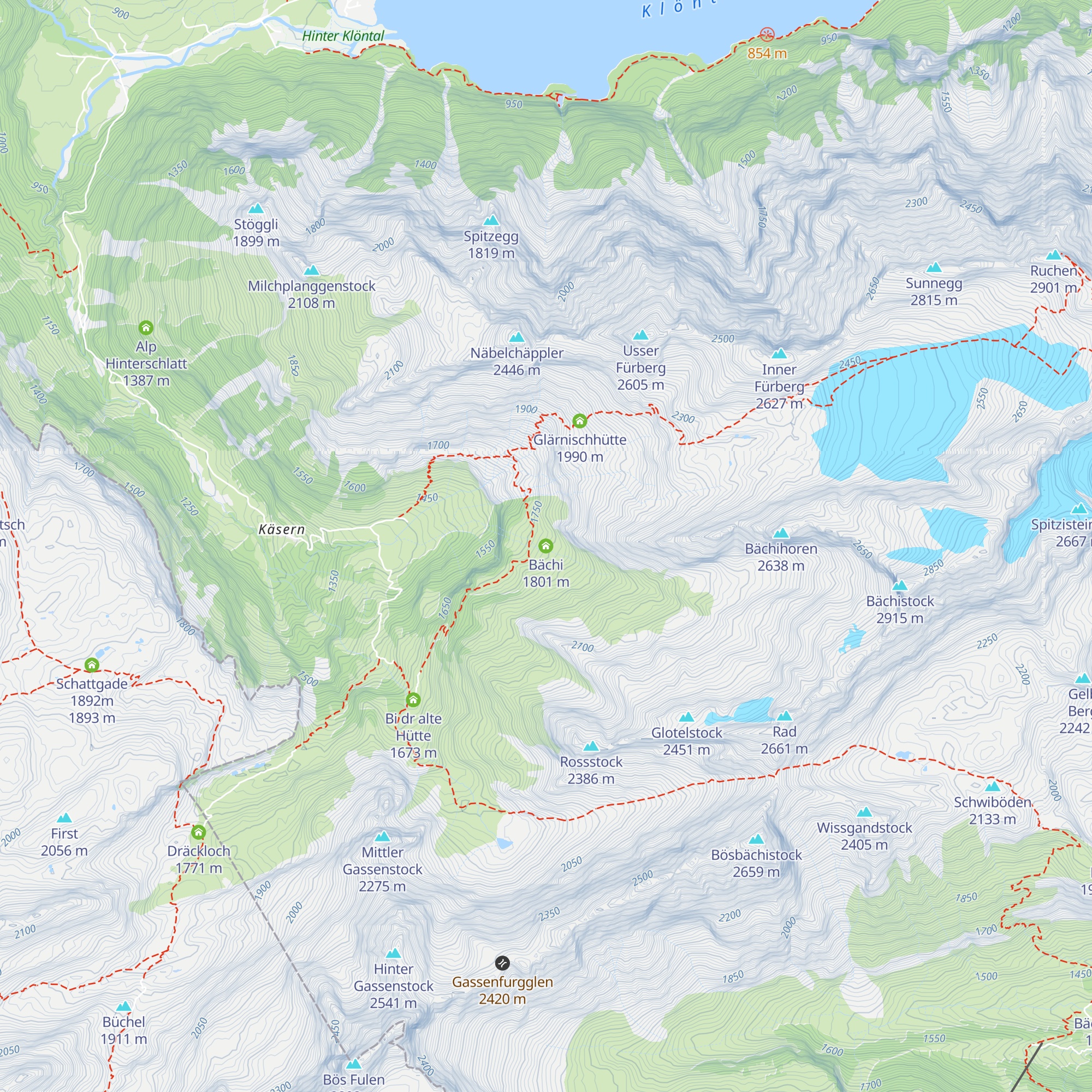 Bächi map