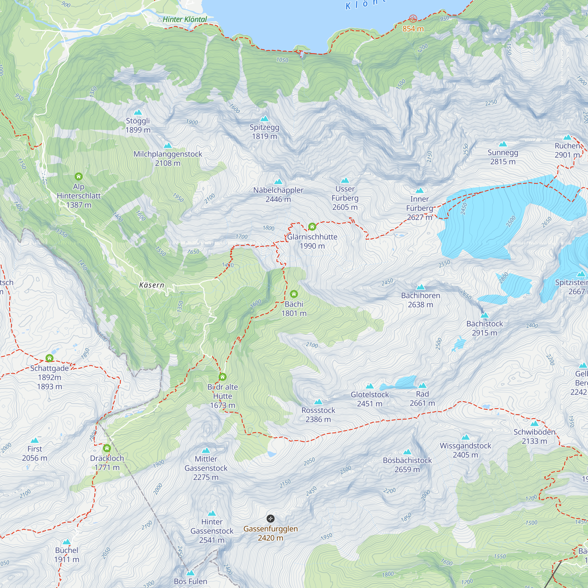 Bächi map
