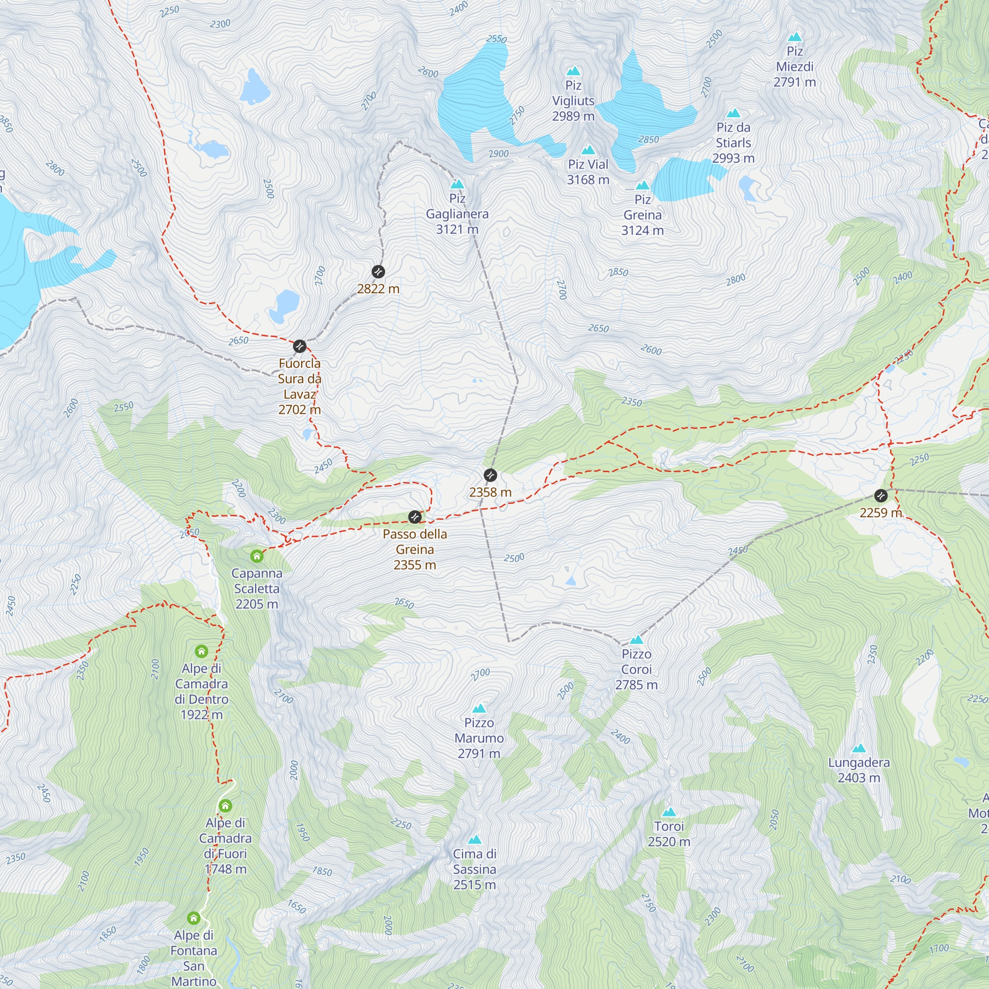 Capanna Edelweiss map