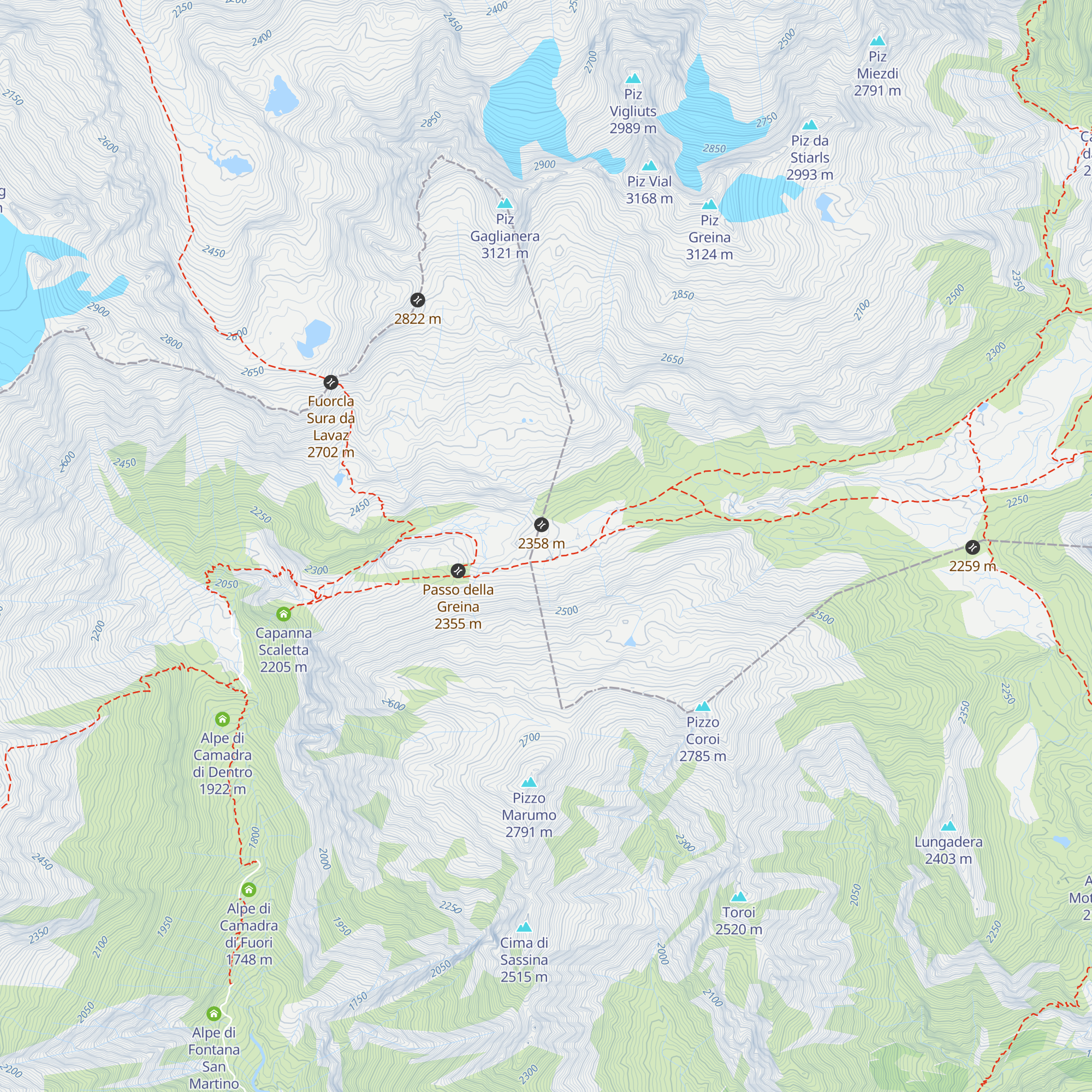 Capanna Edelweiss map