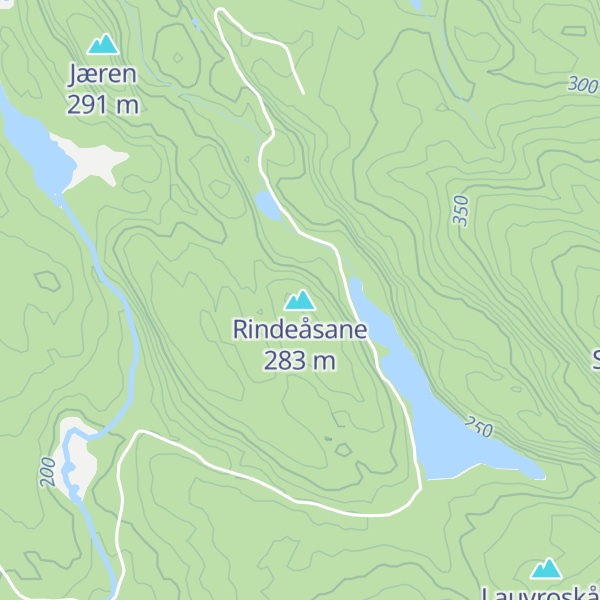 Map of Rindeåsane