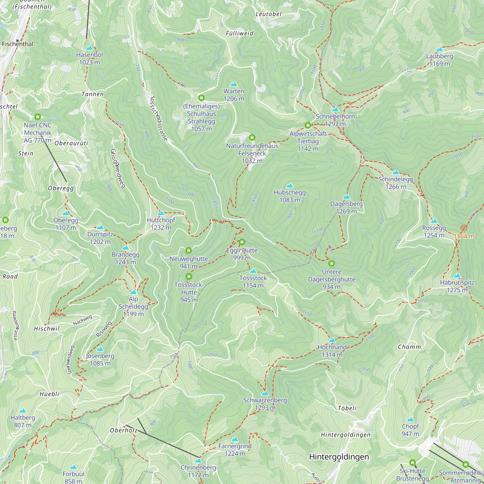 Eggli Hütte map