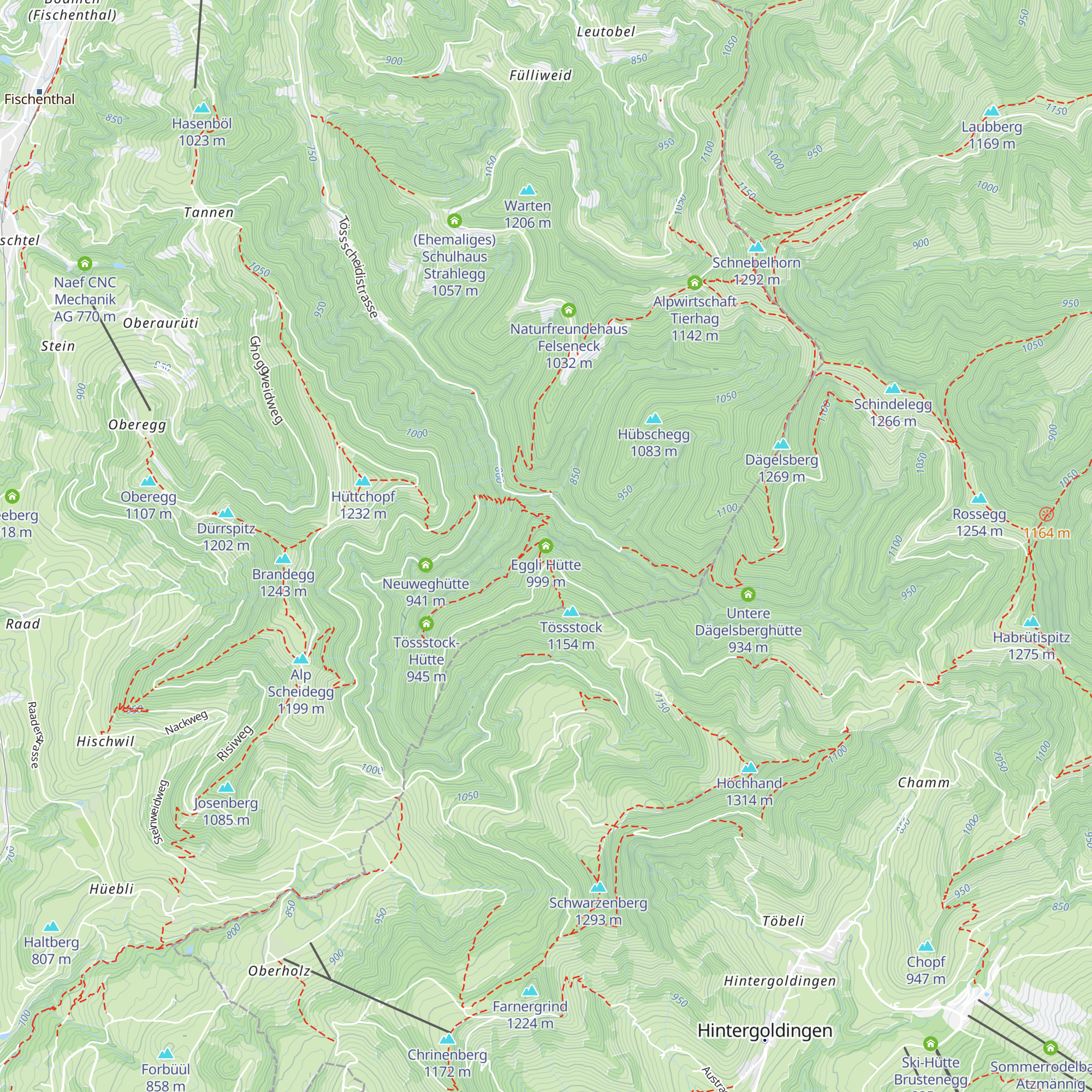 Eggli Hütte map