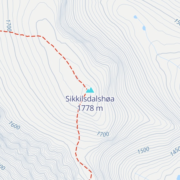Map of Sikkilsdalshøa