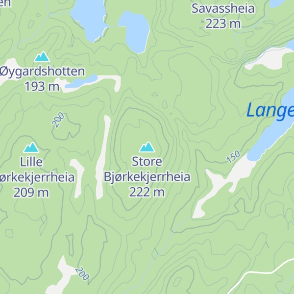 Map of Store Bjørkekjerrheia