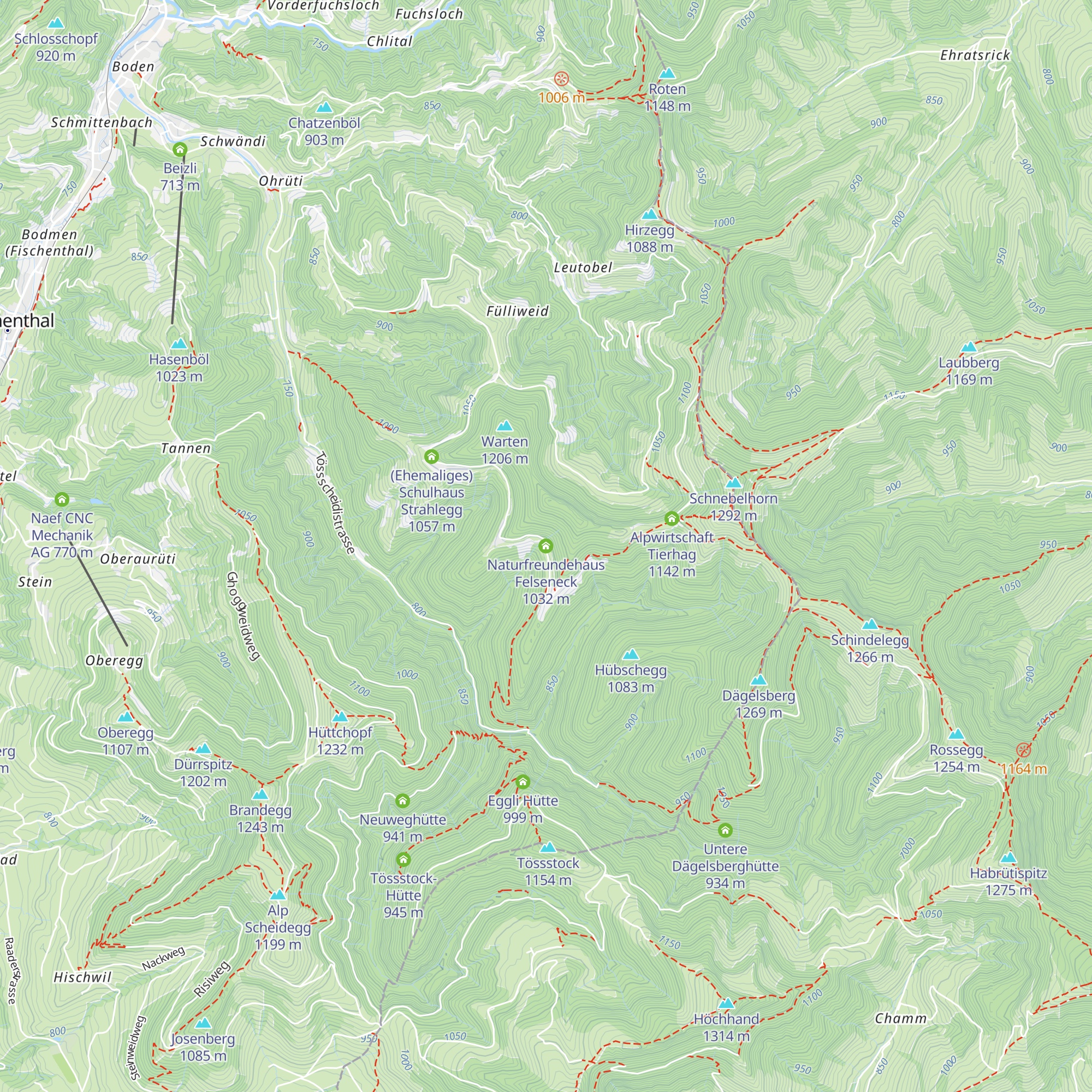 Naturfreundehaus Felseneck map
