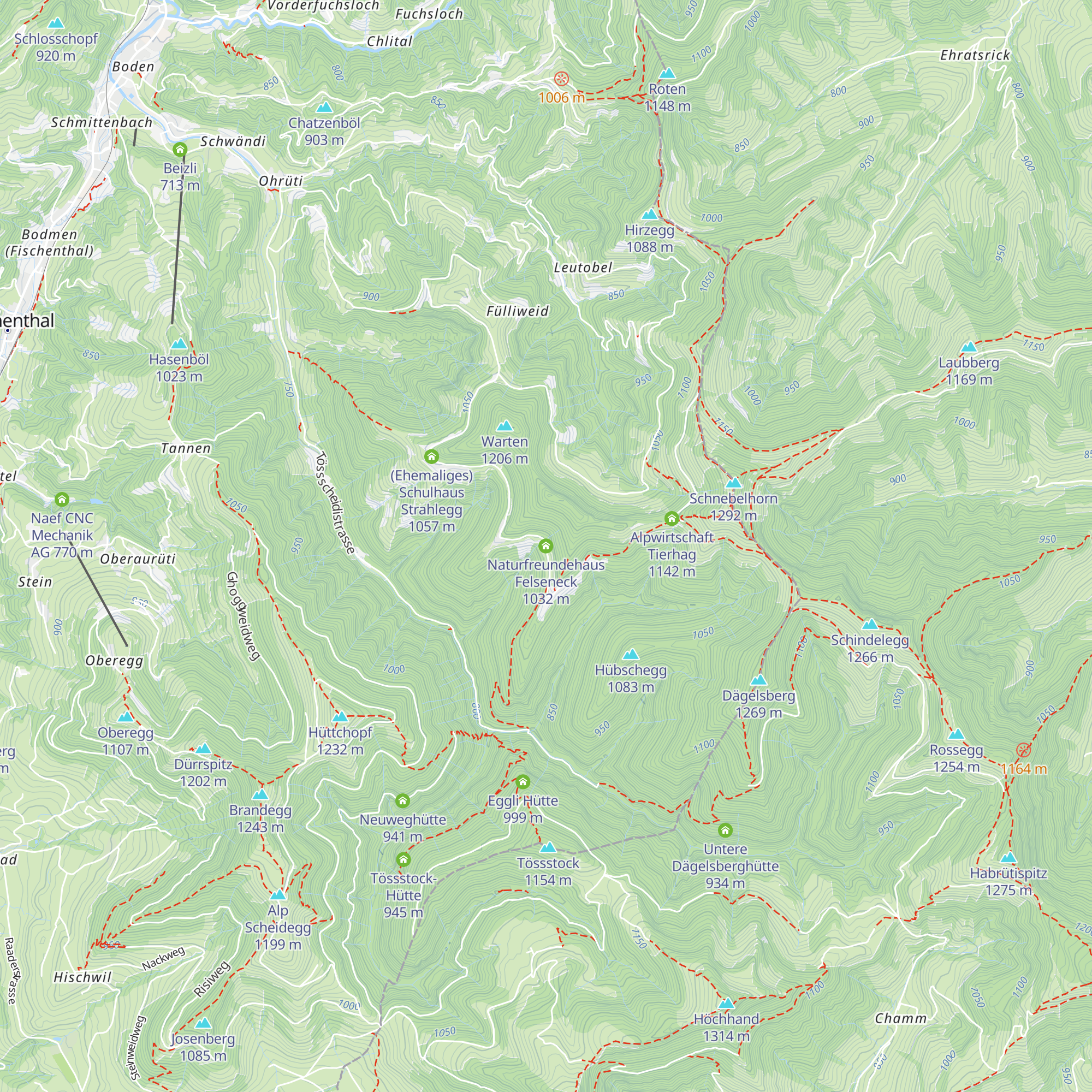 Naturfreundehaus Felseneck map