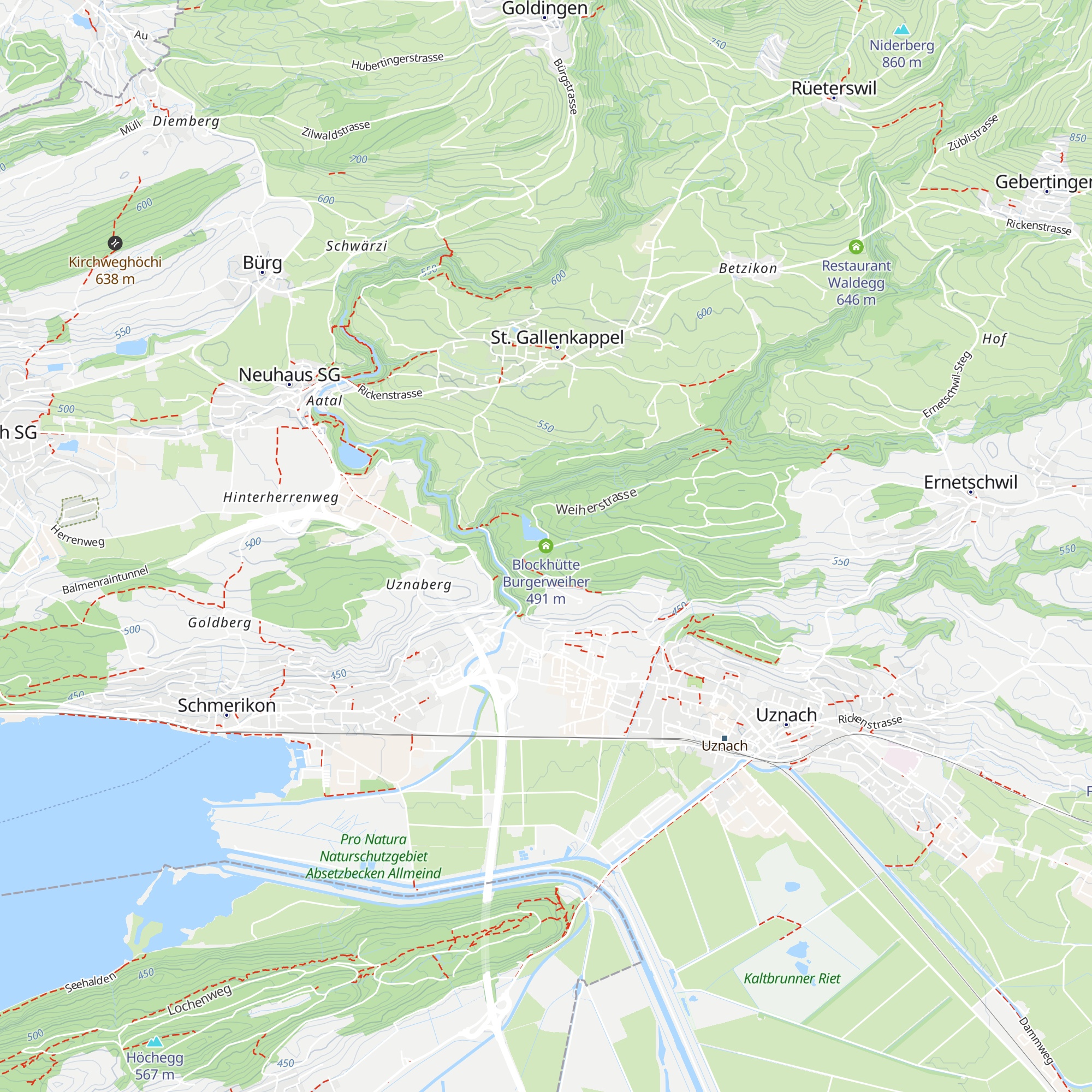 Blockhütte Burgerweiher map