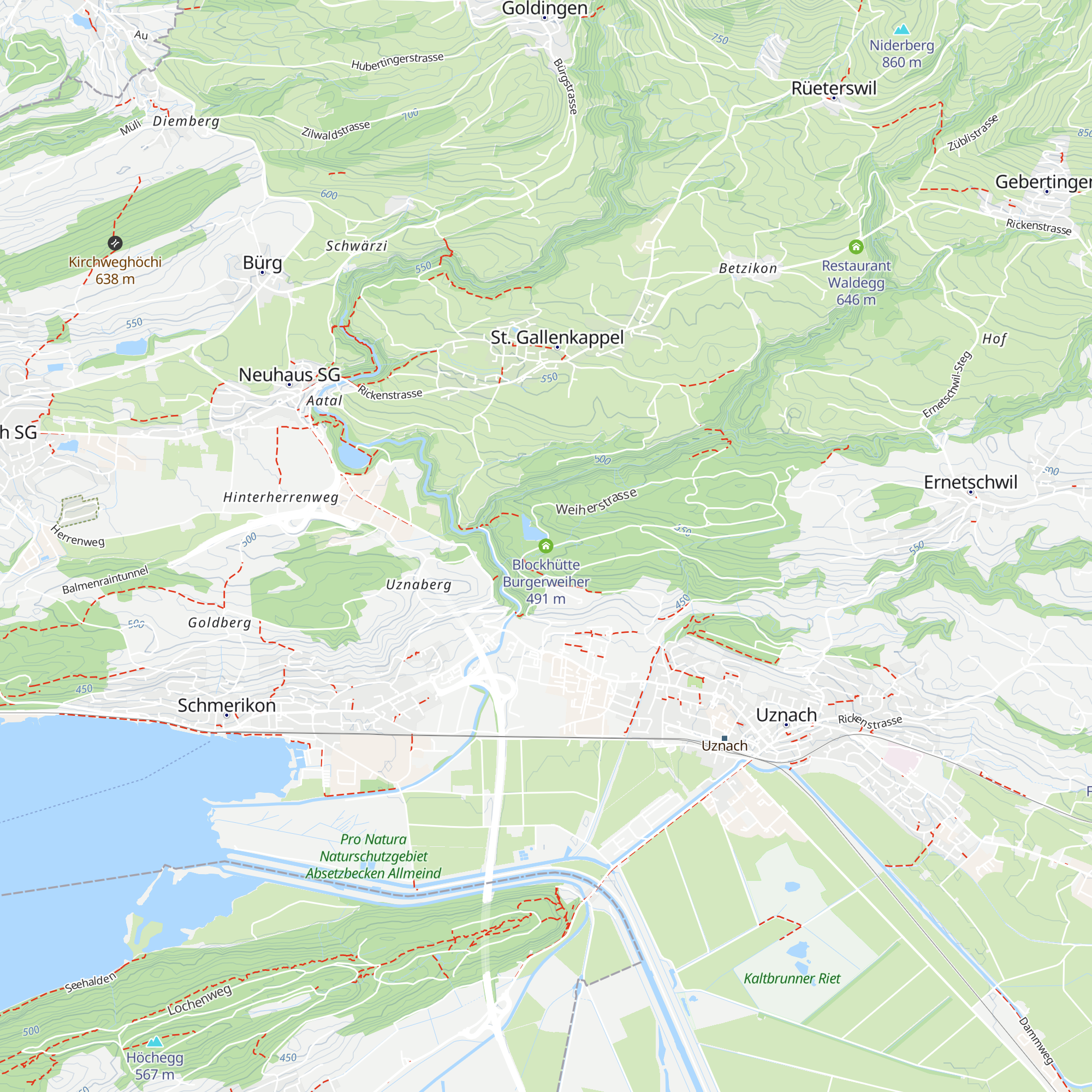 Blockhütte Burgerweiher map
