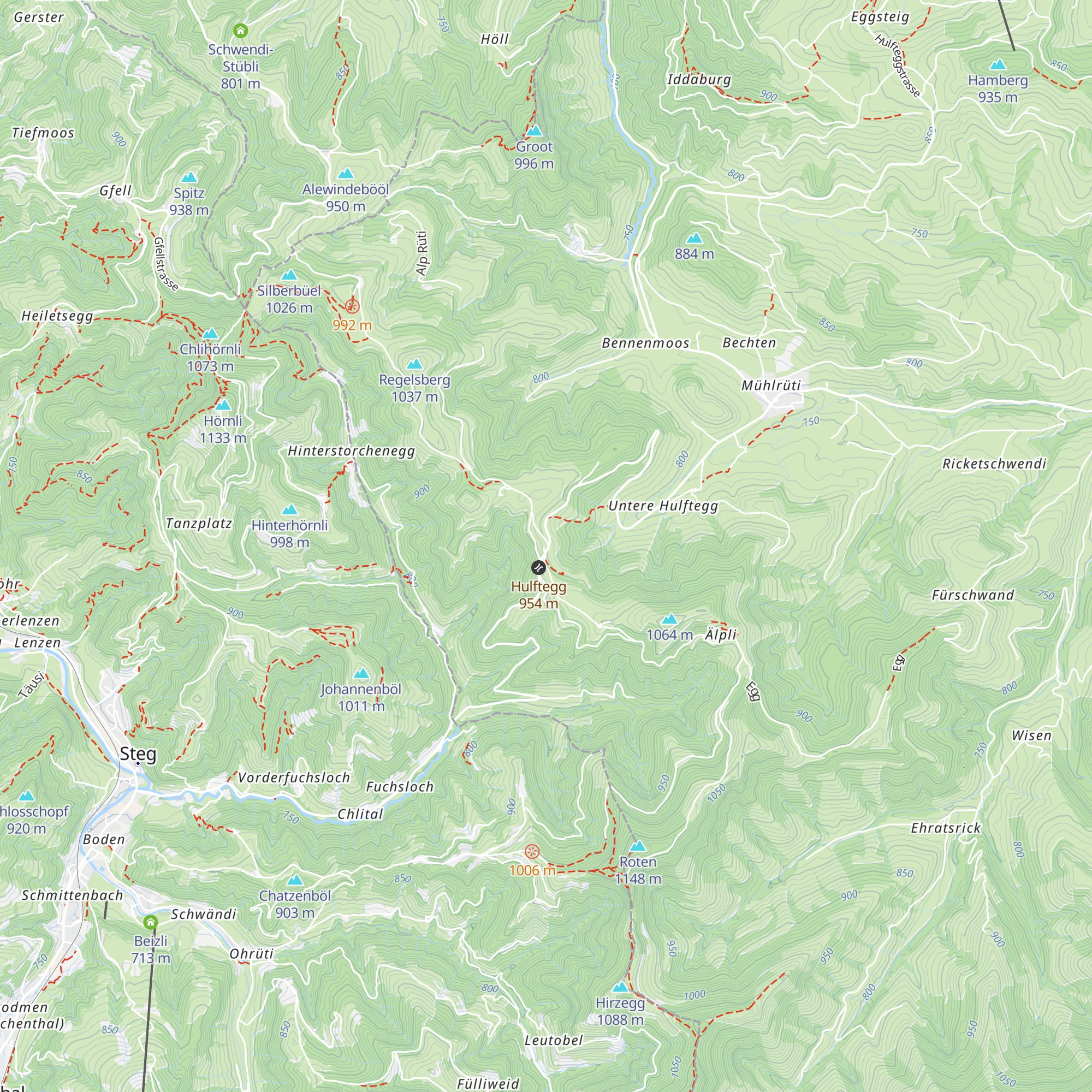 Gasthaus Hulftegg map