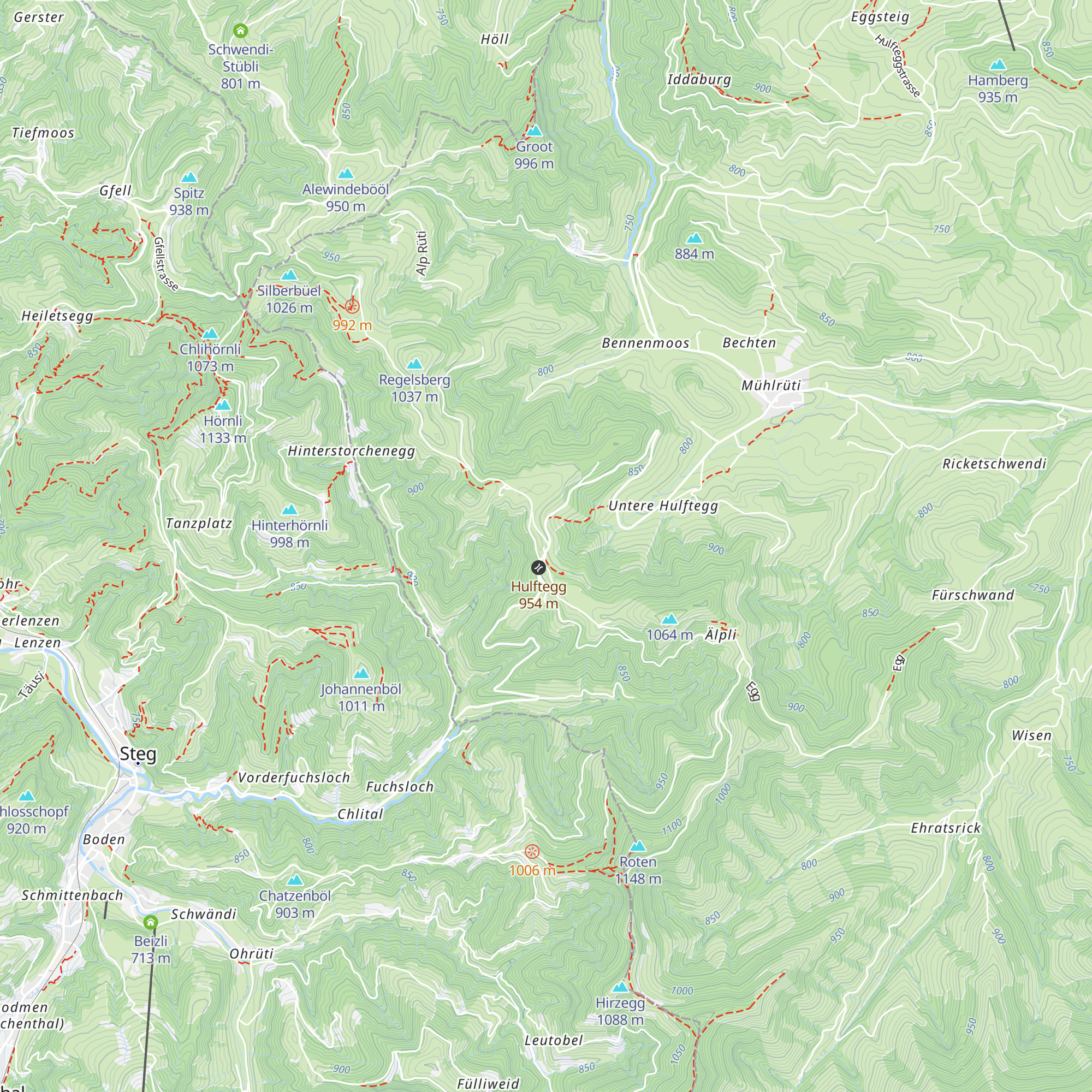 Gasthaus Hulftegg map