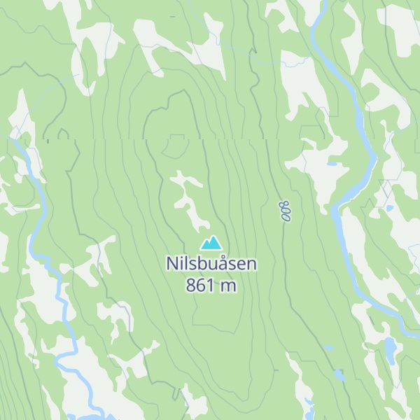 Map of Nilsbuhaugane