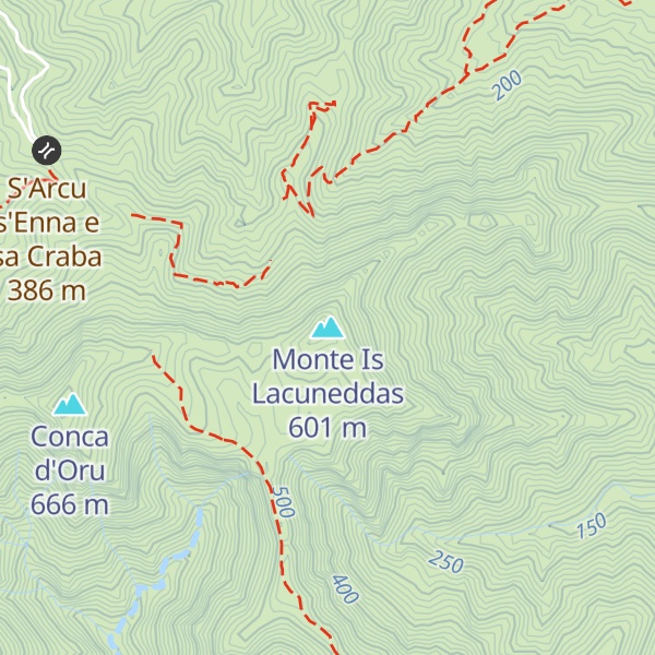 Map of Monte Is Lacuneddas