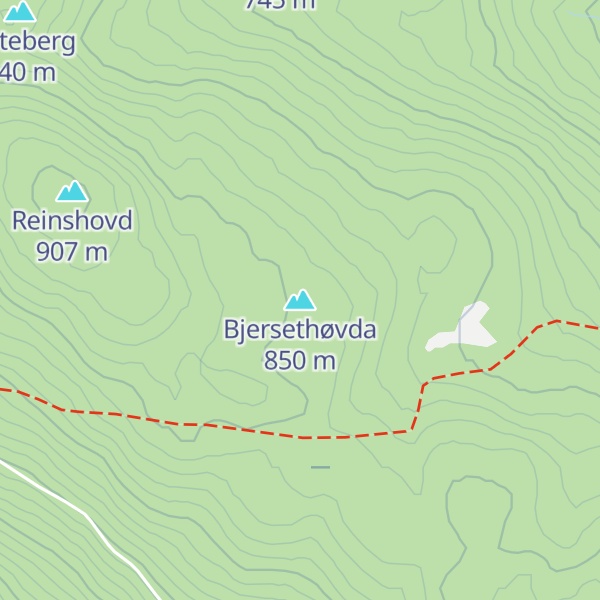 Map of Bjersethøvda