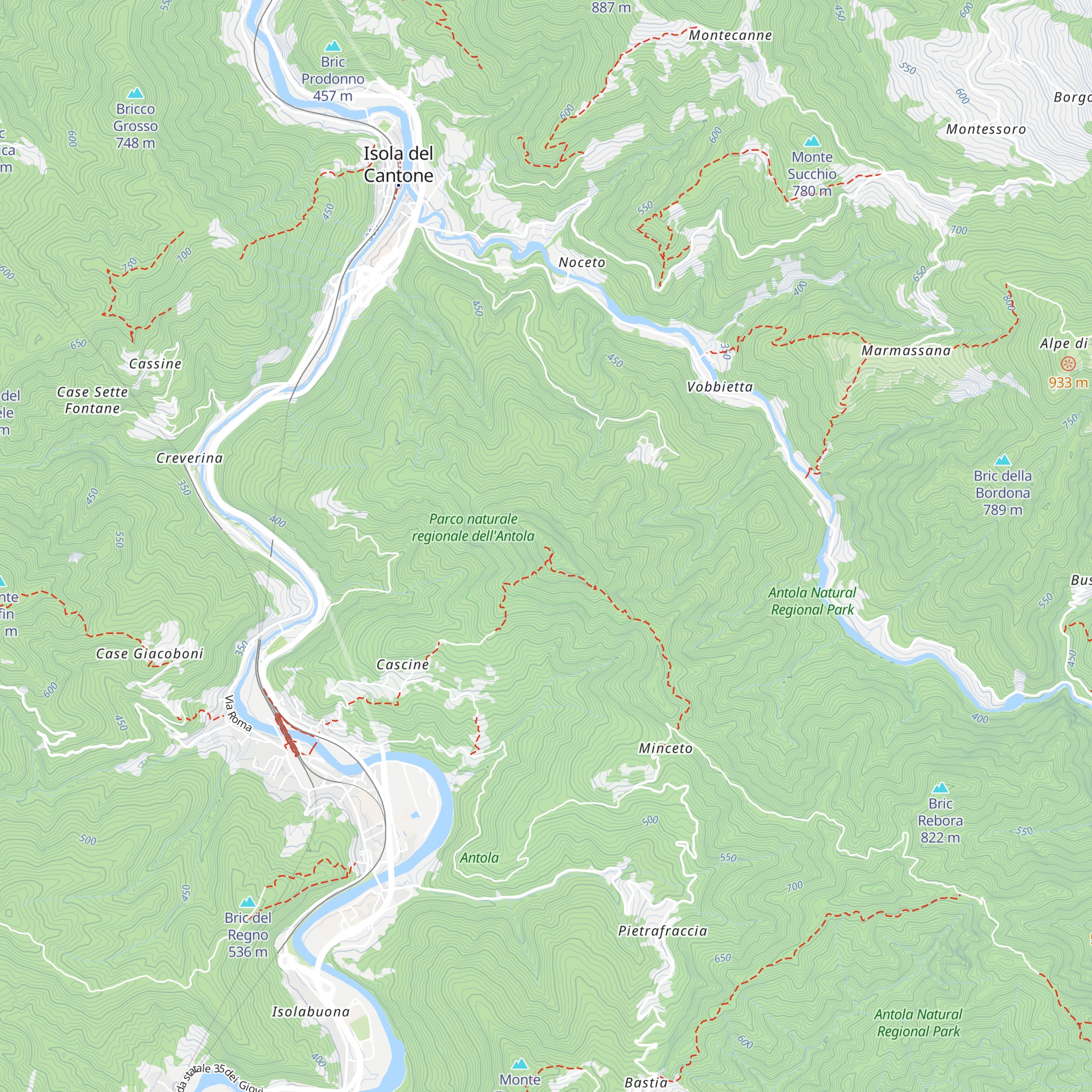 Rifugio Monte Reale map