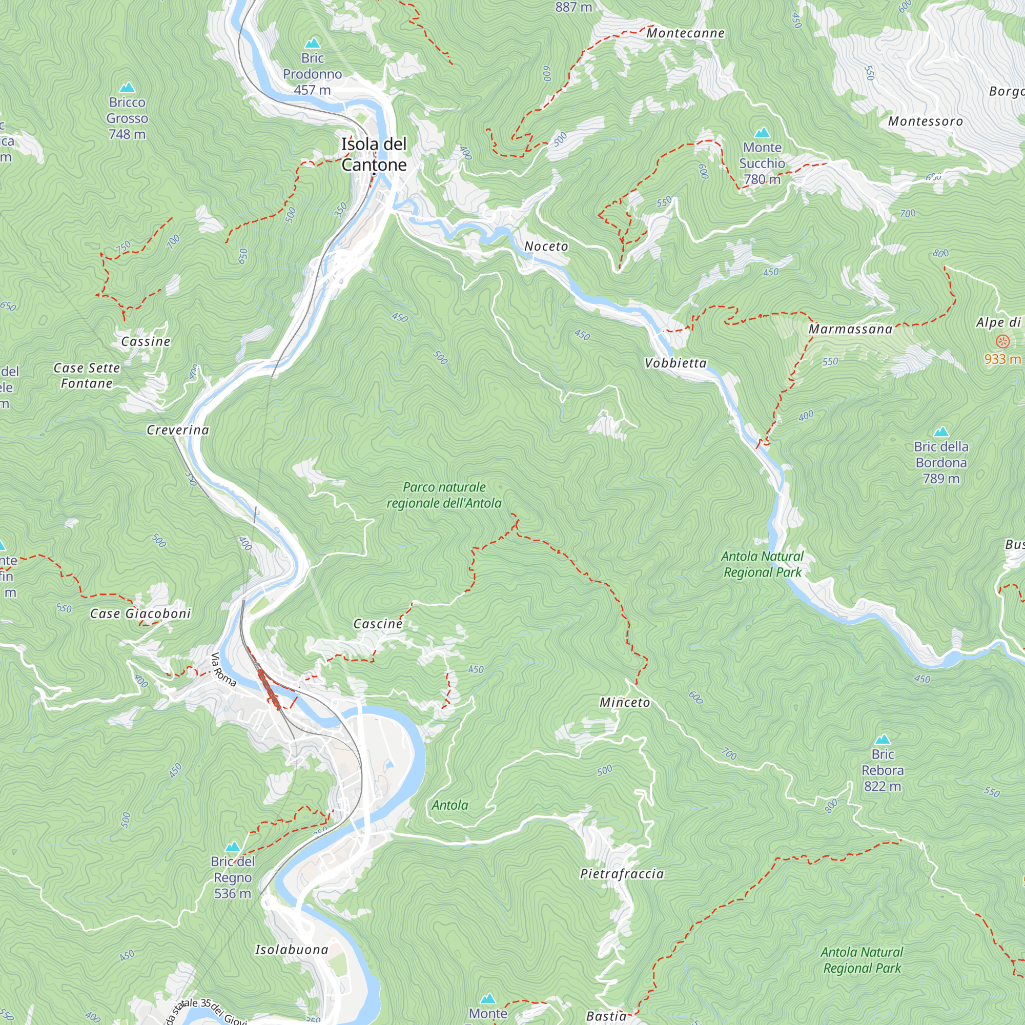 Rifugio Monte Reale map