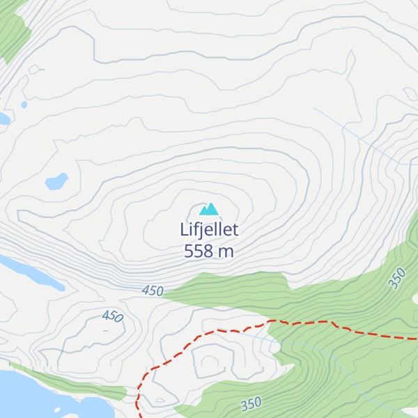 Map of Lifjellet