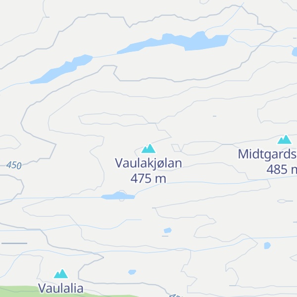 Map of Vaulakjølan