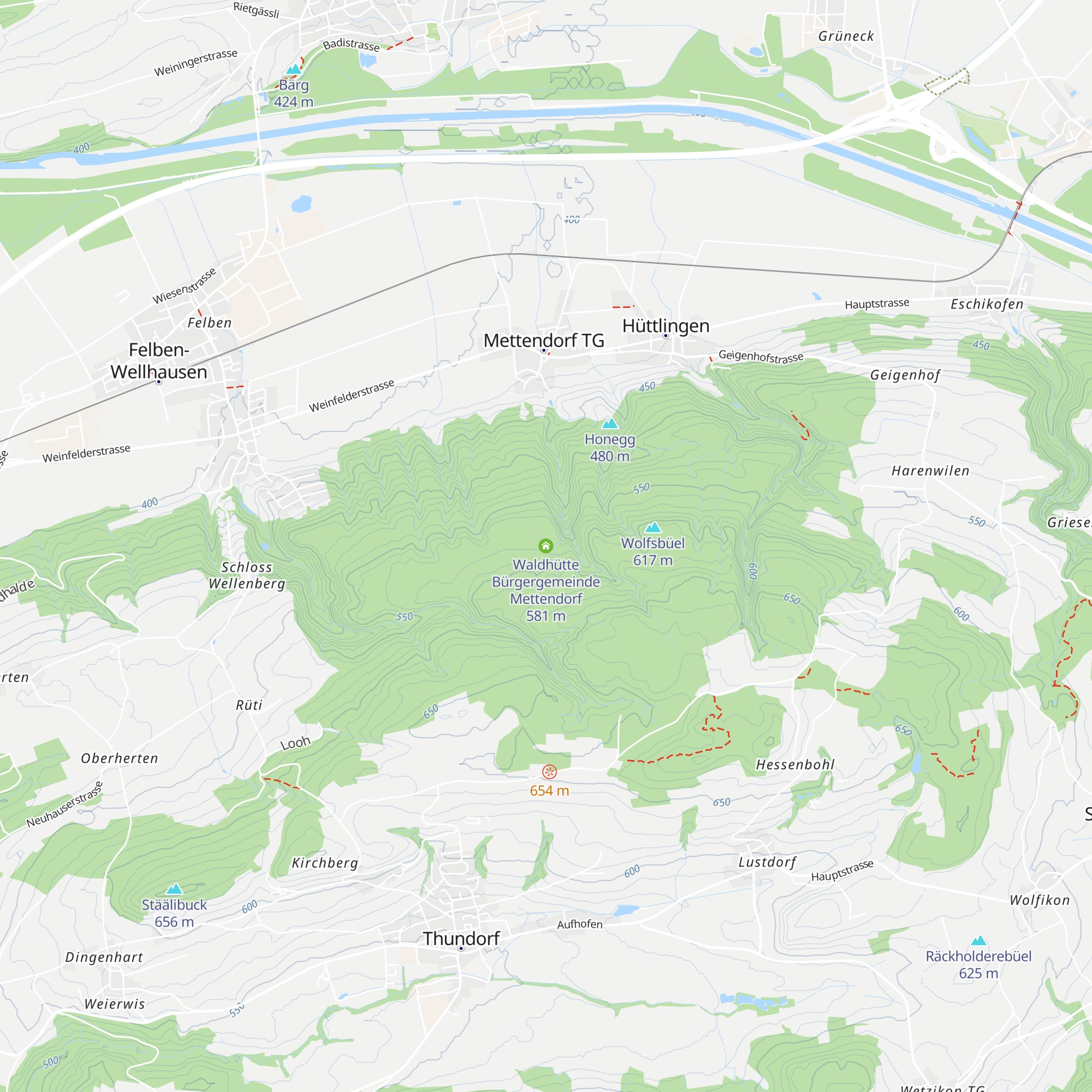 Waldhütte Bürgergemeinde Mettendorf map
