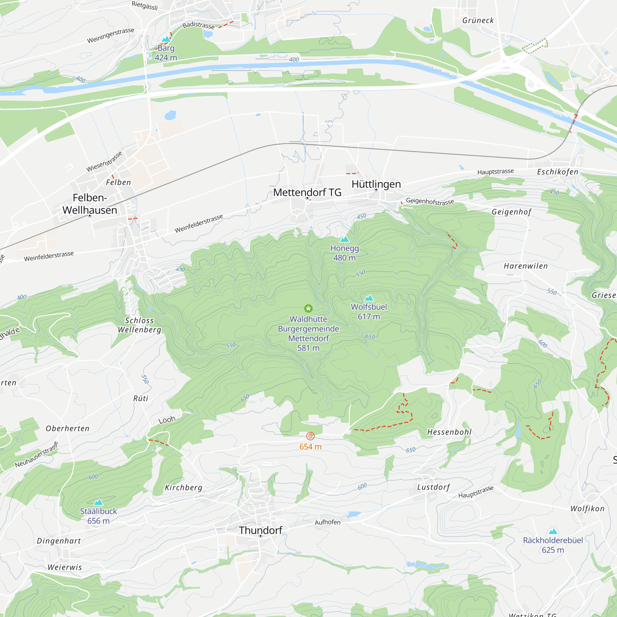 Waldhütte Bürgergemeinde Mettendorf map