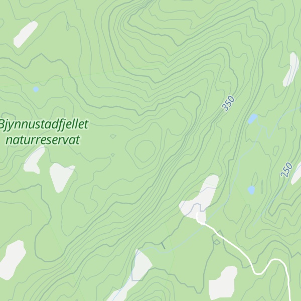 Map of Bjynnustadfjellet